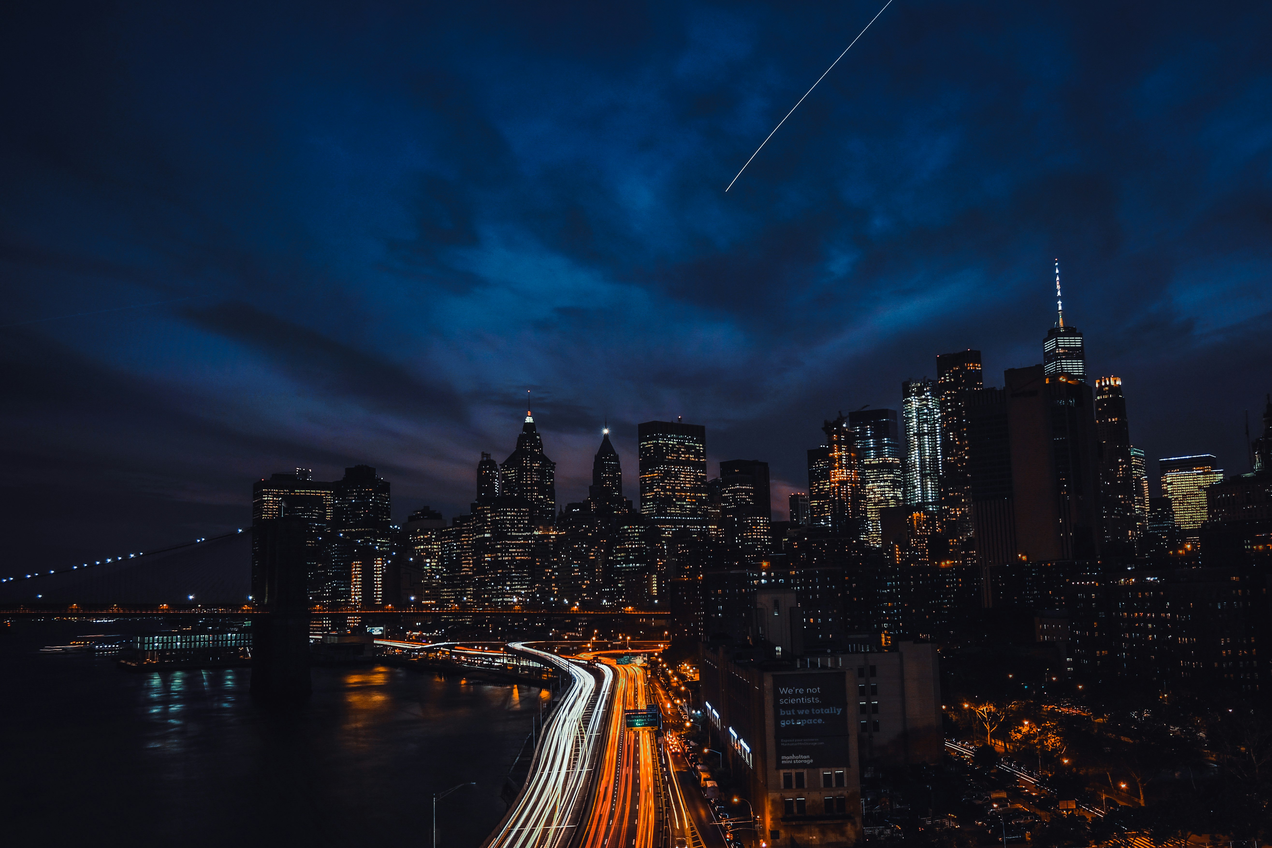 aerial's photo of metropolitan during night time\